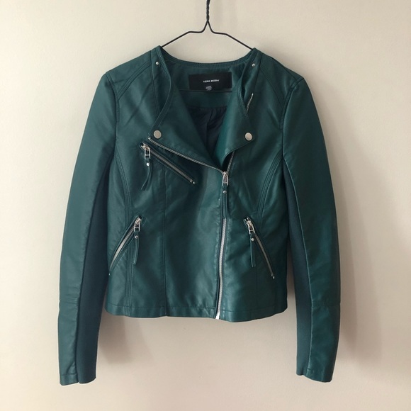 VERO MODA | Faux Leather Short Moto Jacket - Picture 5 of 7